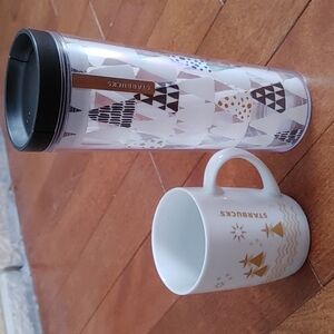 Starbucks Holiday mug &  travel tumbler set